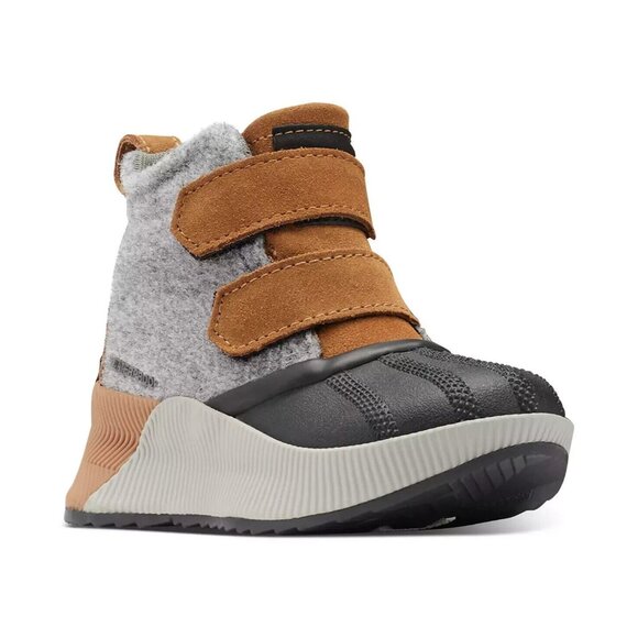 Sorel Youth Out N About Classic Waterproof Snow Boot Camel Brown Black Size 8